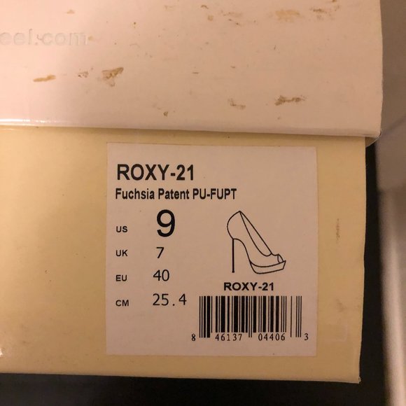 Fuchsia The Highest Heel Roxy 21 Peep Toe Pumps - Picture 8 of 8